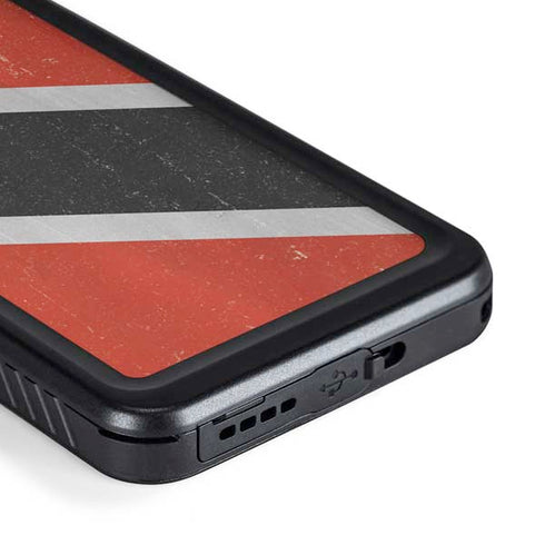 Trinidad and Tobagao Flag Distressed Galaxy S23 Plus Waterproof Case